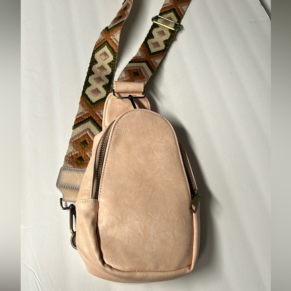 Pink crossbody sling bag